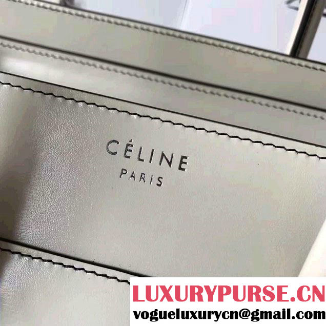 Celine Luggage Micro Tote Bag in Original Smooth Leather With Sliver Hardware 2017