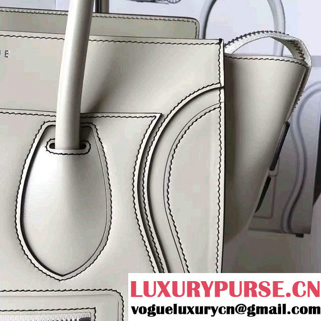 Celine Luggage Micro Tote Bag in Original Smooth Leather With Sliver Hardware 2017