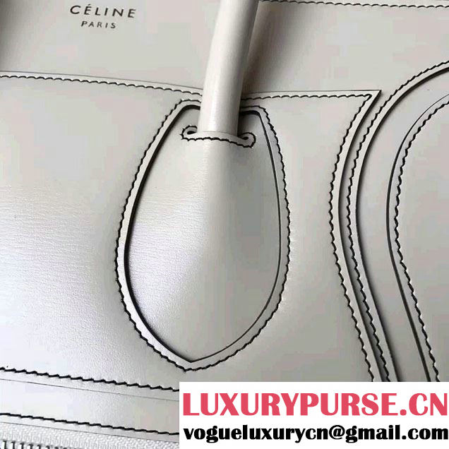 Celine Luggage Micro Tote Bag in Original Smooth Leather With Sliver Hardware 2017