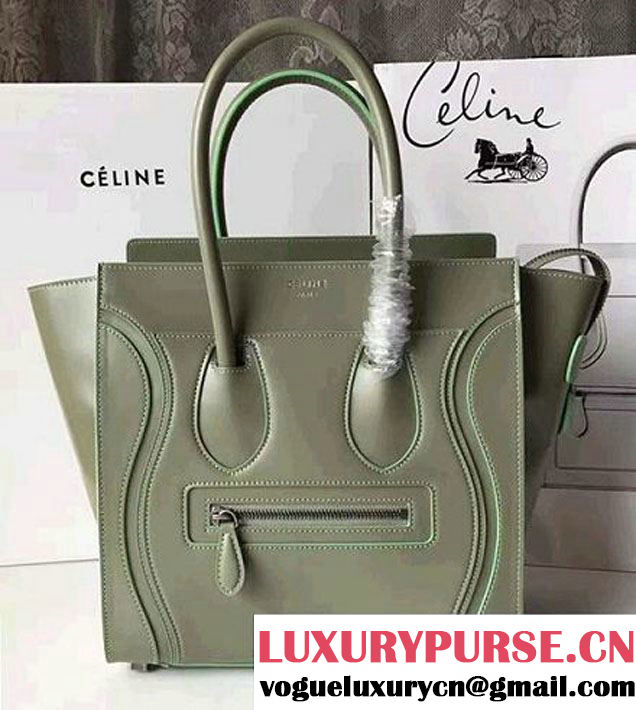 Celine Luggage Micro Tote Bag in Original Smooth Leather With Sliver Hardware 2017