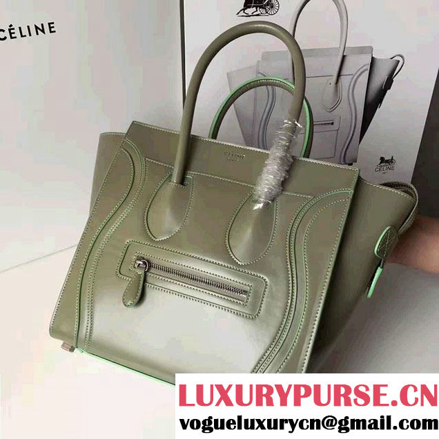 Celine Luggage Micro Tote Bag in Original Smooth Leather With Sliver Hardware 2017