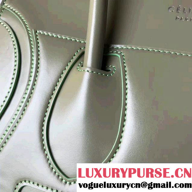 Celine Luggage Micro Tote Bag in Original Smooth Leather With Sliver Hardware 2017