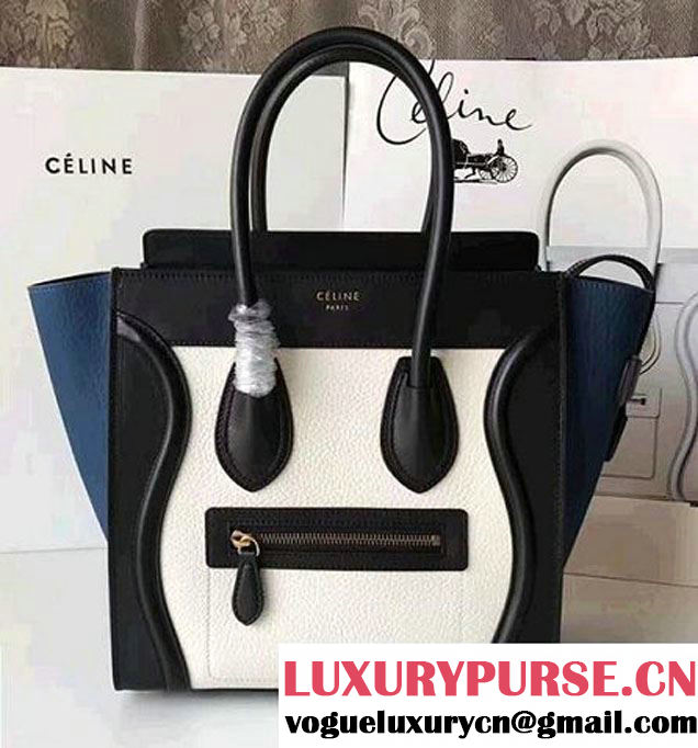 Celine Luggage Micro Tote Bag in Grained Leather 2017