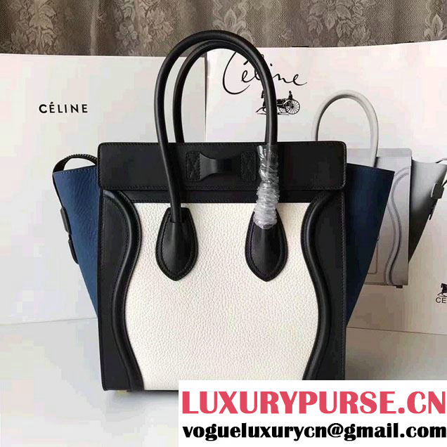 Celine Luggage Micro Tote Bag in Grained Leather 2017