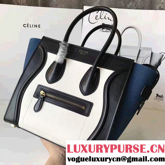 Celine Luggage Micro Tote Bag in Grained Leather 2017