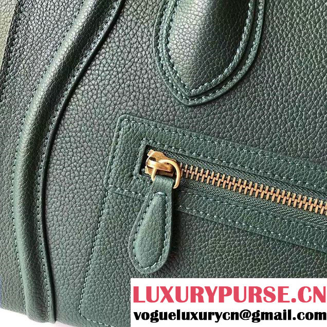 Celine Luggage Micro Tote Bag in Grained Leather 2017