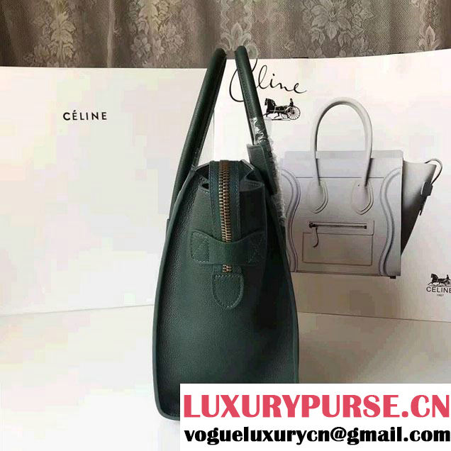 Celine Luggage Micro Tote Bag in Grained Leather 2017