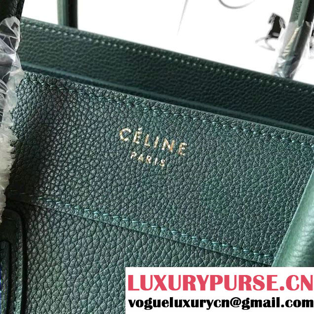 Celine Luggage Micro Tote Bag in Grained Leather 2017