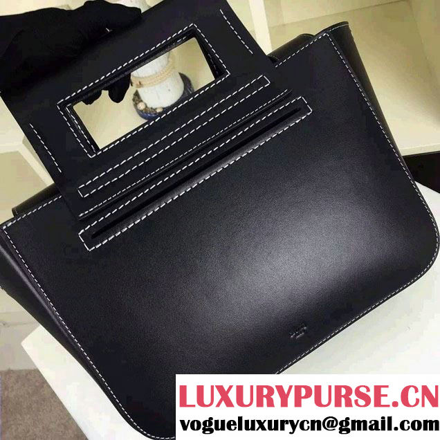Celine Natural Calfskin Medium Square Tote Bag Black 2016