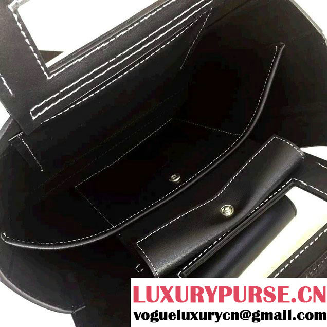 Celine Natural Calfskin Medium Square Tote Bag Black 2016