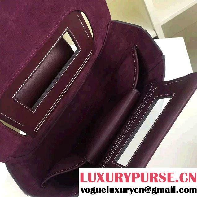 Celine Natural Calfskin Medium Square Tote Bag Burgundy 2016