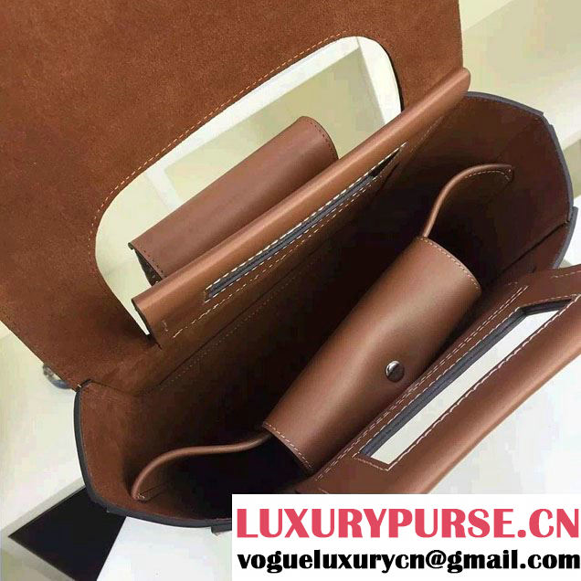 Celine Natural Calfskin Medium Square Tote Bag Khaki 2016