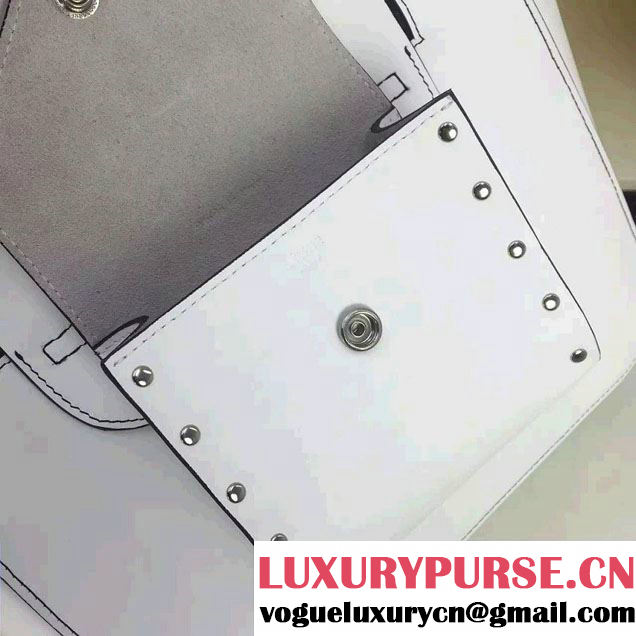 Celine Natural Calfskin Medium Square Tote Bag White 2016