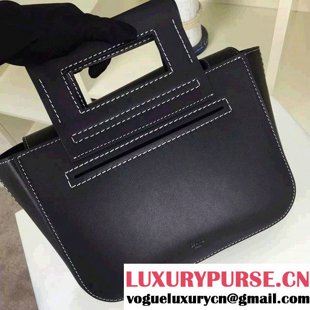 Celine Natural Calfskin Small Square Tote Bag Black 2016