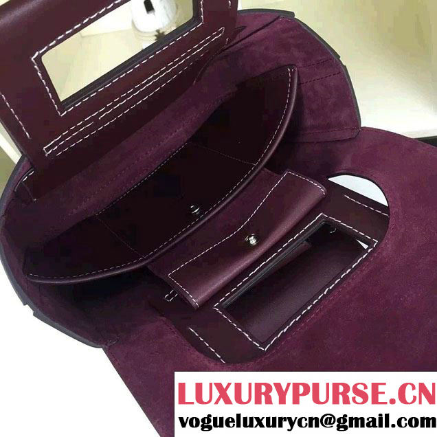 Celine Natural Calfskin Small Square Tote Bag Burgundy 2016