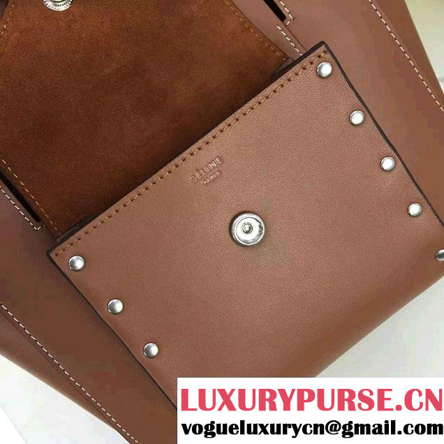 Celine Natural Calfskin Small Square Tote Bag Khaki 2016