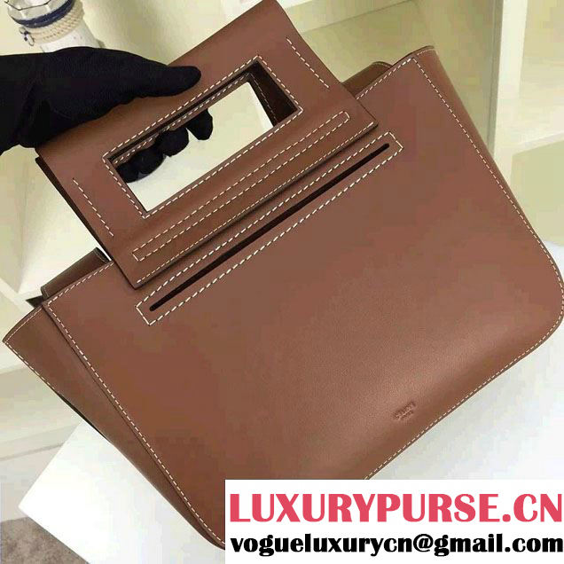 Celine Natural Calfskin Small Square Tote Bag Khaki 2016