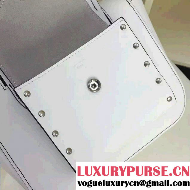 Celine Natural Calfskin Small Square Tote Bag White 2016