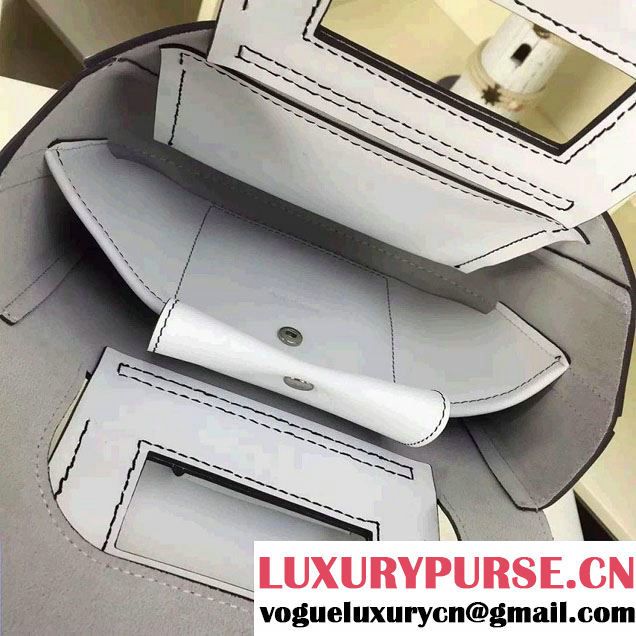 Celine Natural Calfskin Small Square Tote Bag White 2016