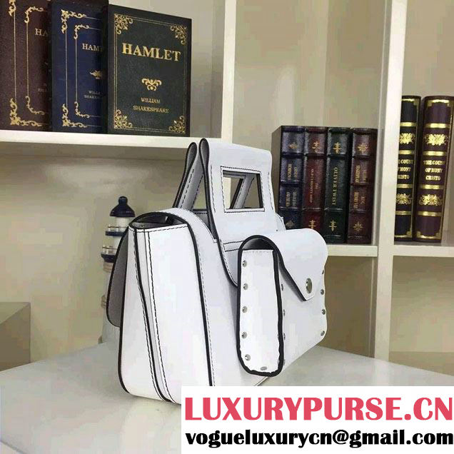 Celine Natural Calfskin Small Square Tote Bag White 2016