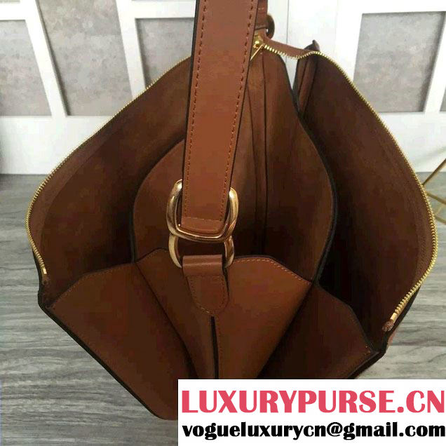Celine Natural Calfskin Small Saddle Bag Khaki 2016