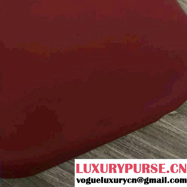 Celine Natural Calfskin Small Saddle Bag Dark Red 2016