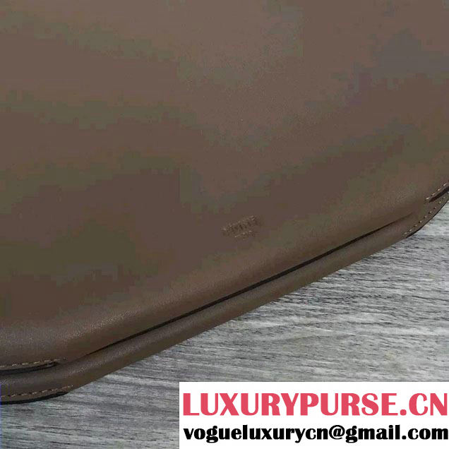 Celine Natural Calfskin Small Saddle Bag Coffee 2016