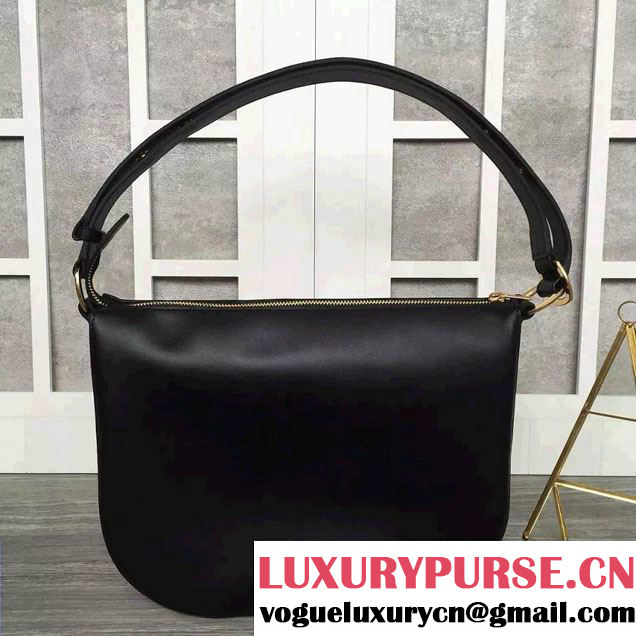 Celine Natural Calfskin Small Saddle Bag Black 2016