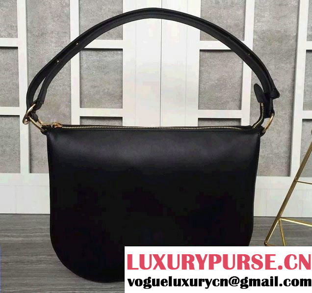 Celine Natural Calfskin Small Saddle Bag Black 2016