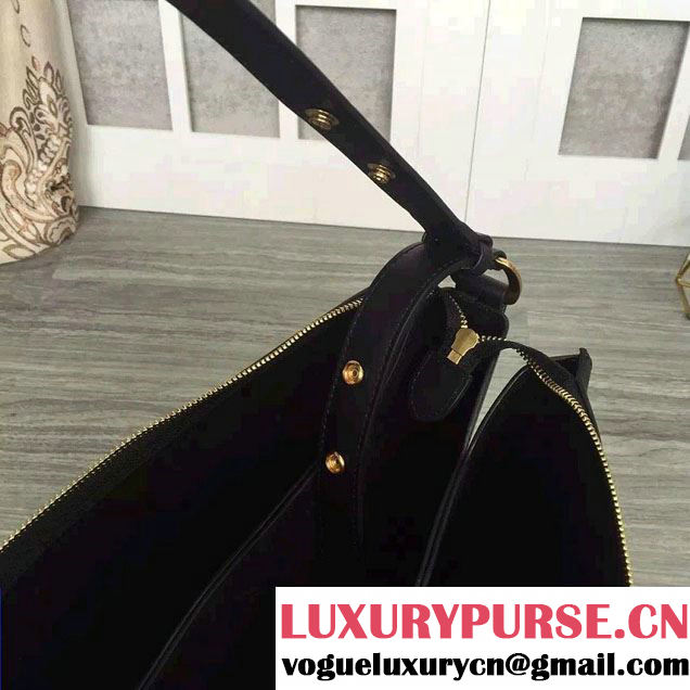 Celine Natural Calfskin Small Saddle Bag Black 2016
