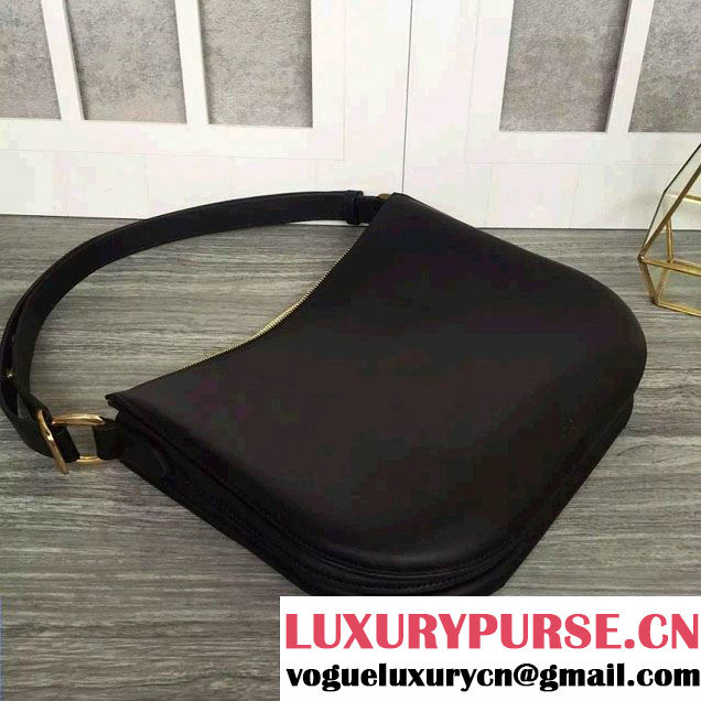 Celine Natural Calfskin Small Saddle Bag Black 2016