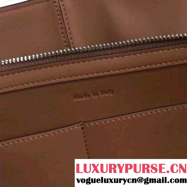 Celine Supple Natural Calfskin Medium Tri-Fold Shoulder Bag Brown 2016