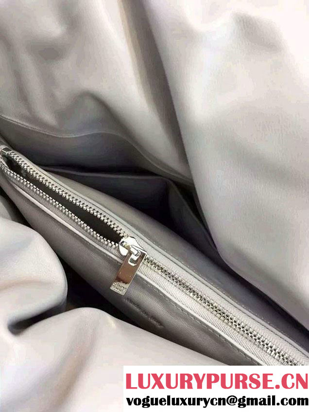 Celine Supersoft Lambskin Medium Pillow Flap Shoulder Bag Gray 2016
