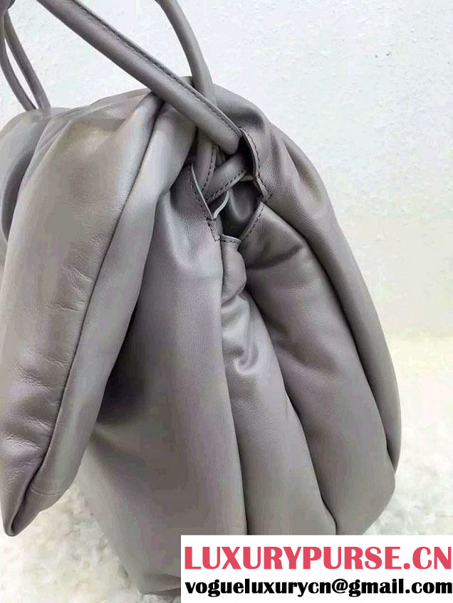 Celine Supersoft Lambskin Medium Pillow Flap Shoulder Bag Gray 2016