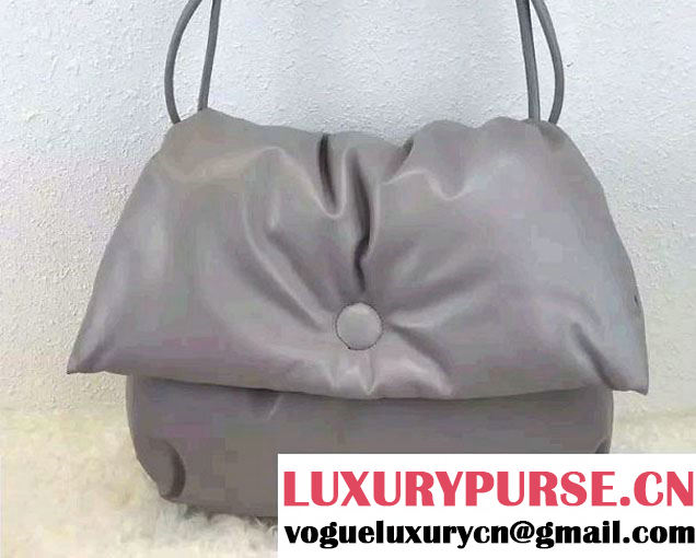 Celine Supersoft Lambskin Medium Pillow Flap Shoulder Bag Gray 2016