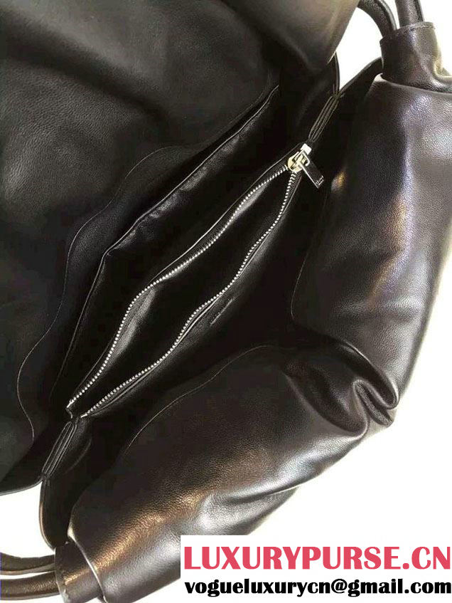 Celine Supersoft Lambskin Medium Pillow Flap Shoulder Bag Black 2016