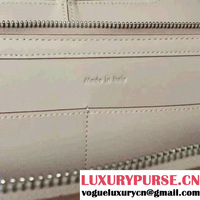 Celine Supple Natural Calfskin Medium Tri-Fold Shoulder Bag Pale Beige 2016