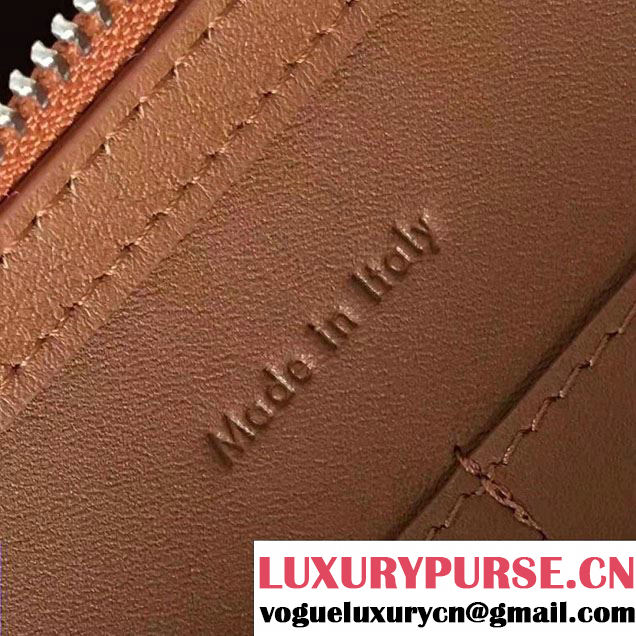Celine Supple Natural Calfskin Small Tri-Fold Shoulder Bag Brown 2016