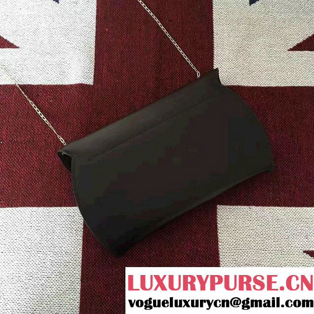 Celine Smooth Calfskin Chain Bag Clutch Black Fall 2016