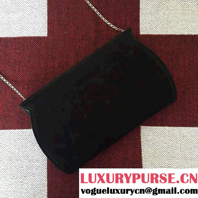 Celine Suede Calfskin Chain Bag Clutch Black Fall 2016