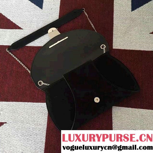 Celine Suede Calfskin Chain Bag Clutch Black Fall 2016