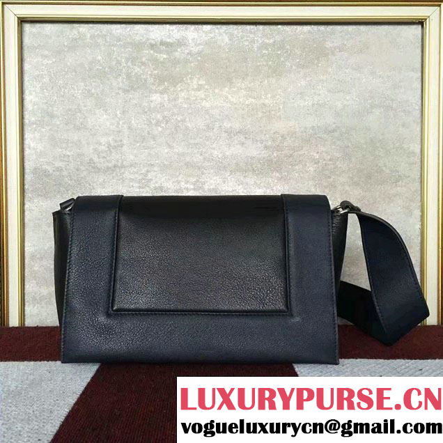 Celine Smooth Calfskin Medium Frame Shoulder Bag Navy/Black Spring 2017