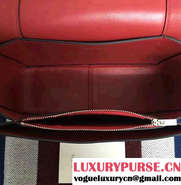 Celine Supersoft Calfskin and Suede Medium Frame Shoulder Bag Red/Fuchsia Spring 2017