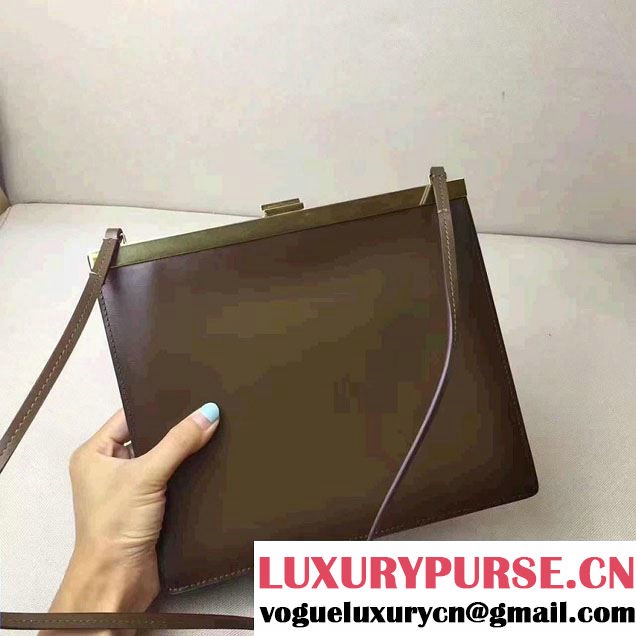 Celine Mini Clasp In Natural Calfskin Crossbody Bag Patina 2017