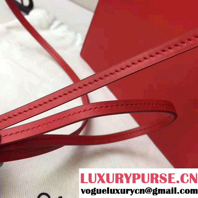Celine Mini Clasp In Natural Calfskin Crossbody Bag Red 2017