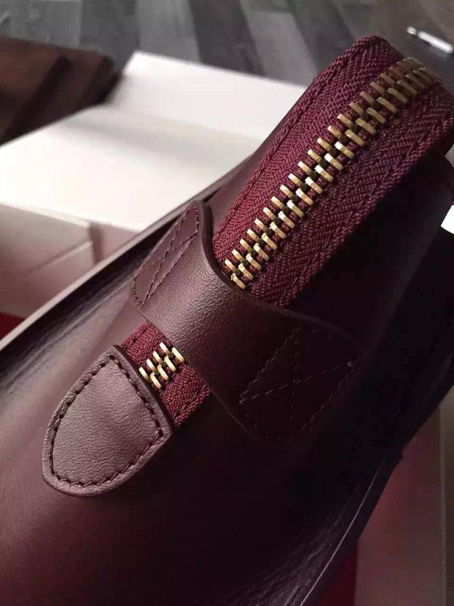Celine Micro Luggage Bag Smooth Calfskin Fall Winter 2015 Collection Burgundy