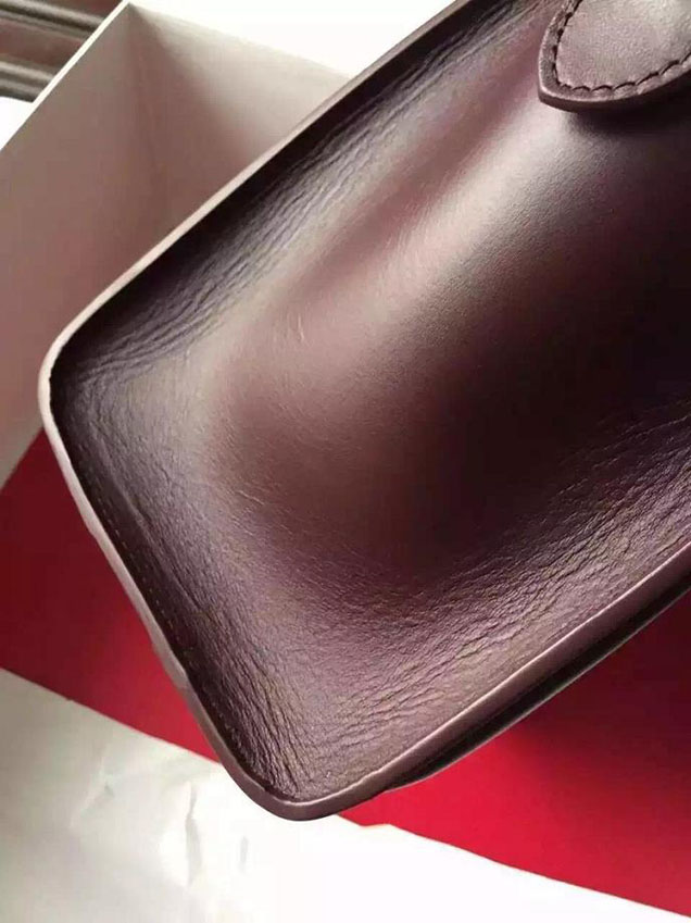 Celine Micro Luggage Bag Smooth Calfskin Fall Winter 2015 Collection Burgundy