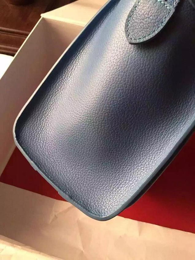 Celine Micro Luggage Bag Grained Calfskin Fall Winter 2015 Collection Blue