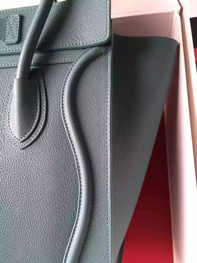 Celine Micro Luggage Bag Grained Calfskin Fall Winter 2015 Collection Egg Blue