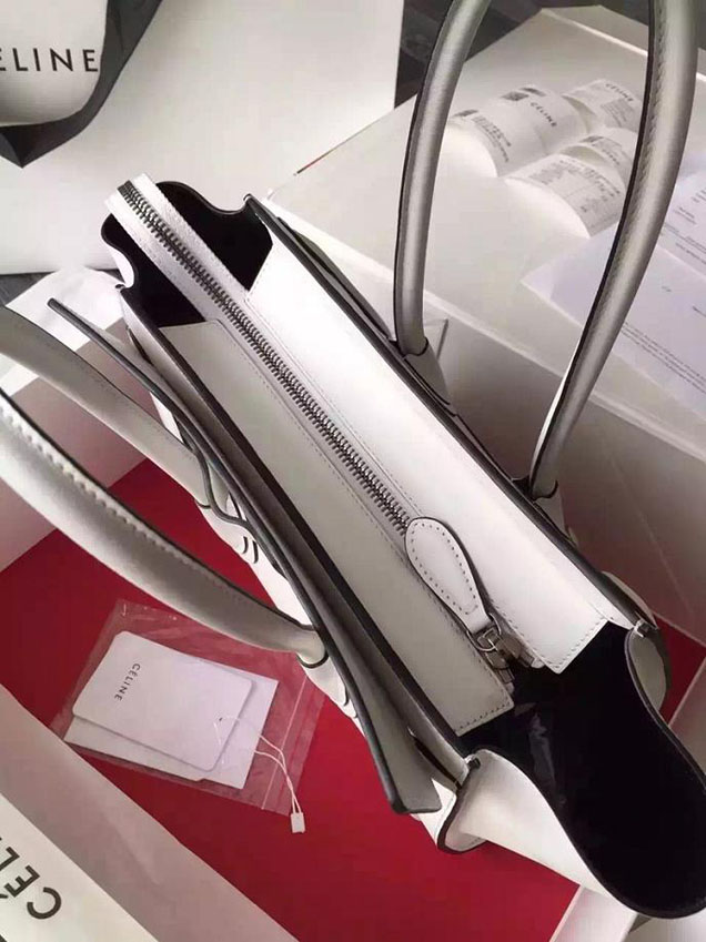 Celine Micro Luggage Bag Smooth Calfskin Fall Winter 2015 Collection White Calf